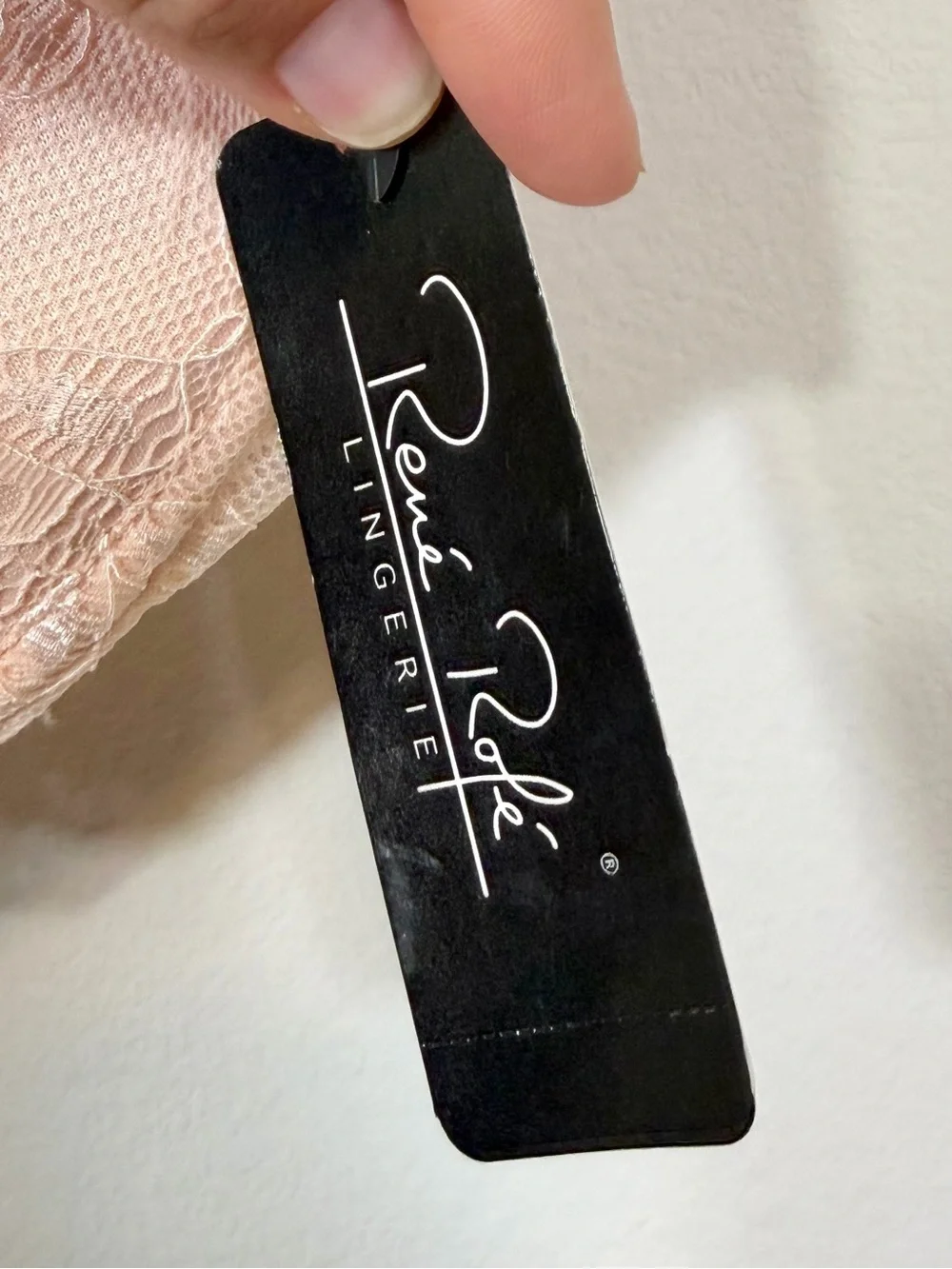 NWT Rene Rofe Bra Lingerie Blush Pink Lace Underwire Extreme Push Up Women 34C